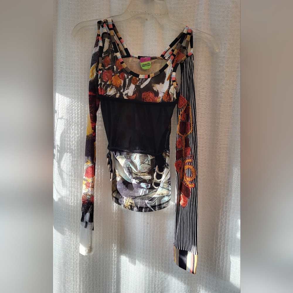 Save The Queen M Mesh Top Ring Embellished